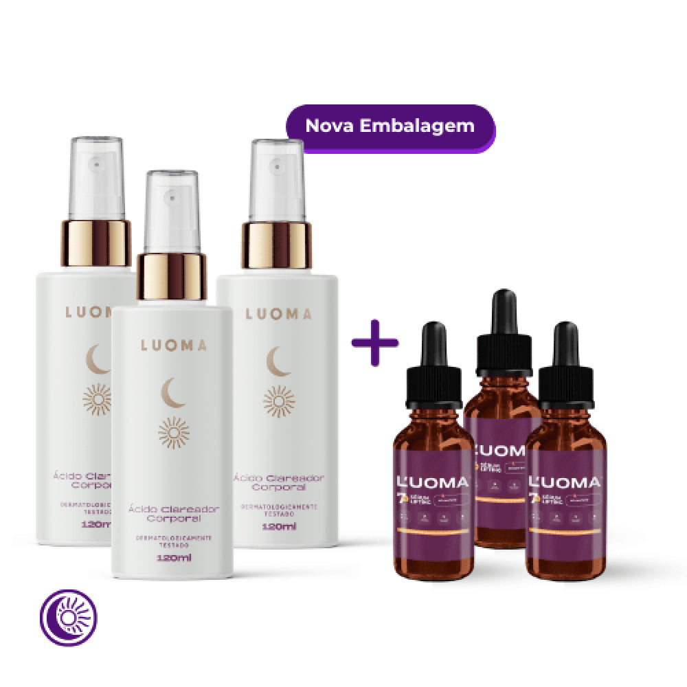 Oferta Premium (Compre 3 ácidos clareadores e leve + 3 Séruns Clareador facial)